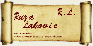 Ruža Laković vizit kartica